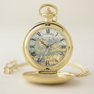 Saint Lucie Inlet Florida USA Nautical Map ~ Pocket Watch