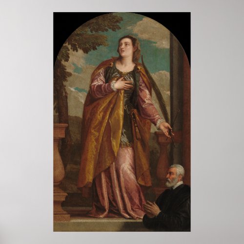 Saint Lucy and a Donor _ Veronese Fine Art Poster