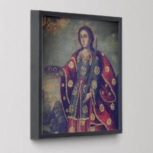 Saint Lucy in the style of Cusco School Peel And Stick Photo Tile