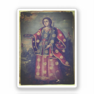 Saint Lucy in the style of Cusco School Sticker