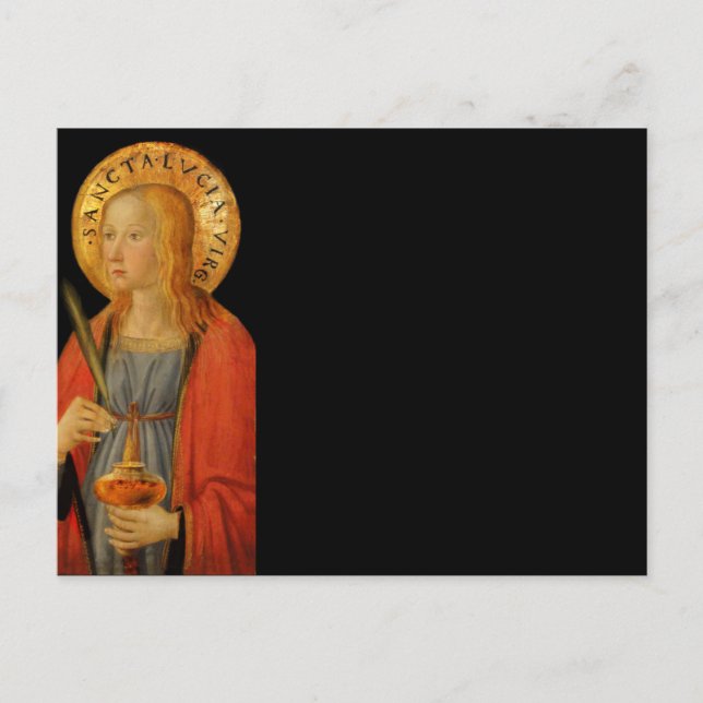 Saint Lucy Lucia c1470 Postcard (Front)