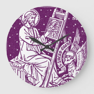 Saint Luke the Apostle and Evangelist Art Large Clock