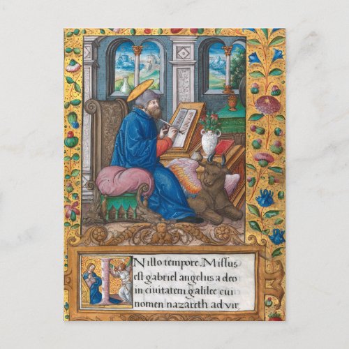 Saint Luke the Evangelist _ Medieval Manuscript Postcard