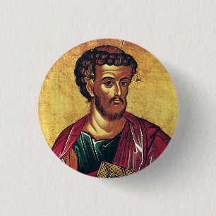 Saint Luke the Evangelist Orthodox icon Button