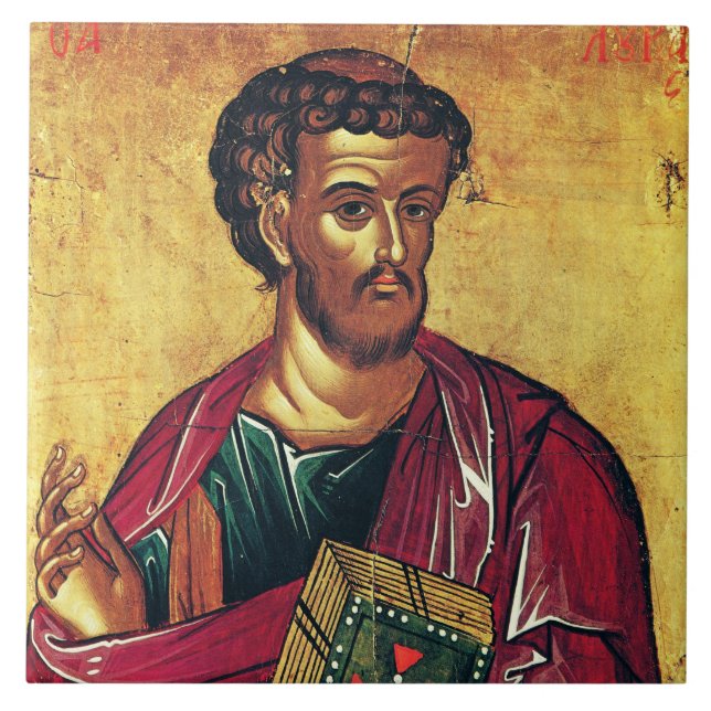 Saint Luke the Evangelist Orthodox icon Ceramic Tile (Front)