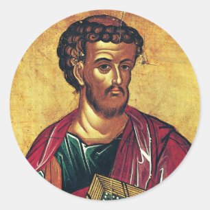 Saint Luke the Evangelist Orthodox icon Classic Round Sticker