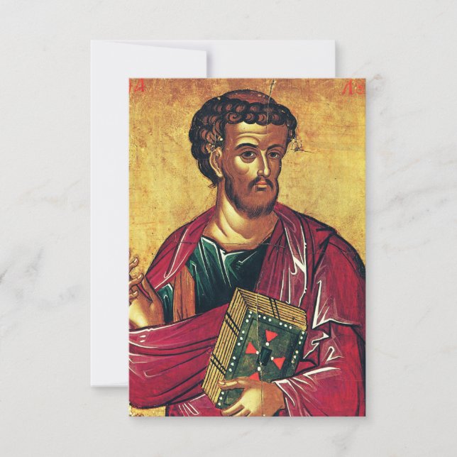 Saint Luke the Evangelist Orthodox icon Thank You Card (Front)