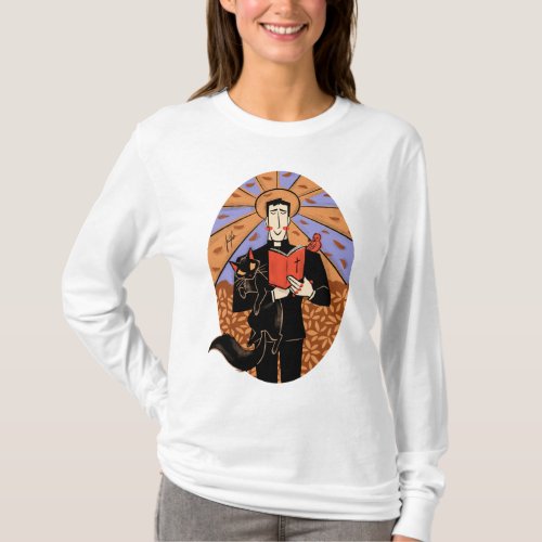 Saint Luke Womens Black T_Shirt