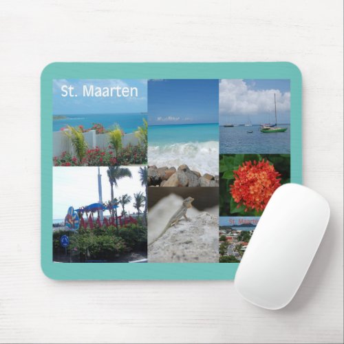 Saint Maarten Photo Collage Mouse Pad