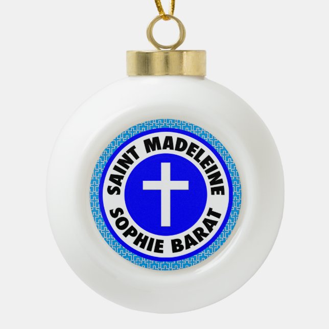 Saint Madeleine Sophie Barat Ceramic Ball Christmas Ornament (Front)