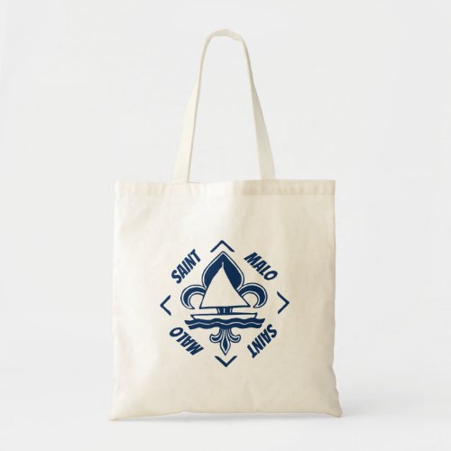 Saint Malo Britanny France Sea Sailor Logo Tote Bag