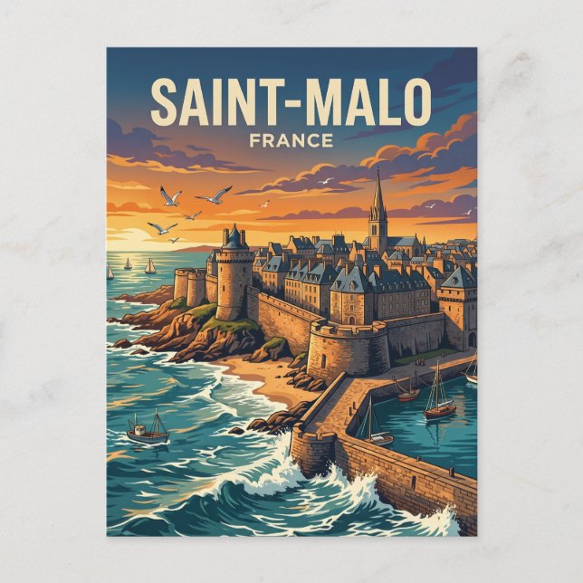 Saint-Malo France Postcard (Front)