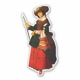 Saint Margaret as a shepherdess Sticker
