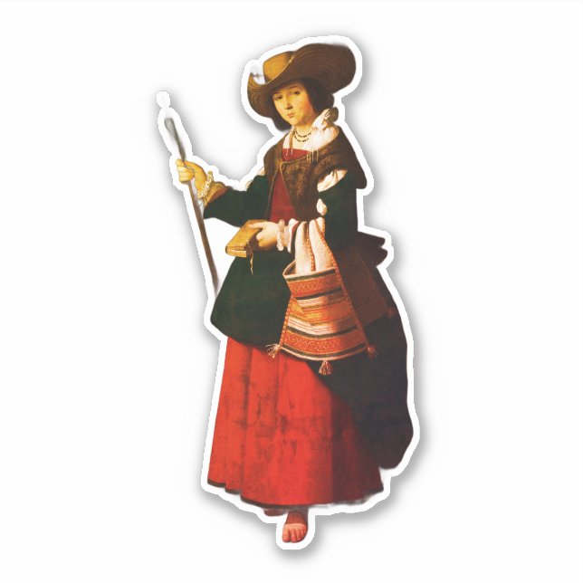 Saint Margaret as a shepherdess Sticker (Front)