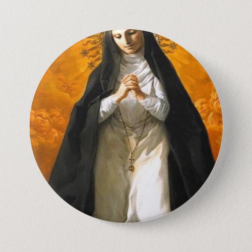 Saint Margaret Mary Alacoque Heart _ Giaquinto Button