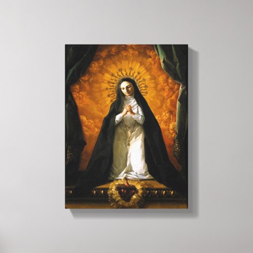 Saint Margaret Mary Alacoque Heart _ Giaquinto Canvas Print