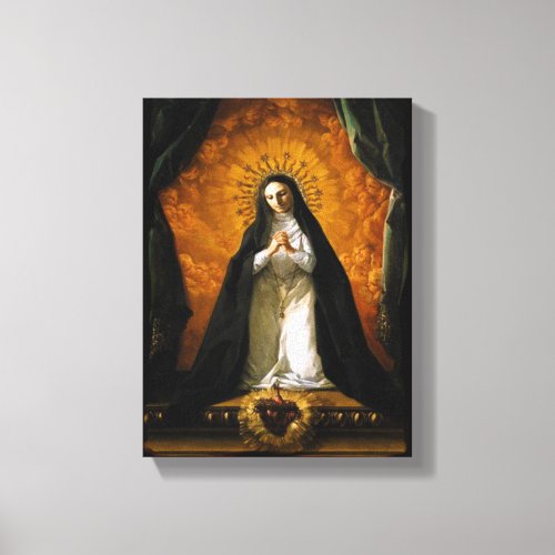 Saint Margaret Mary Alacoque Heart _ Giaquinto Canvas Print