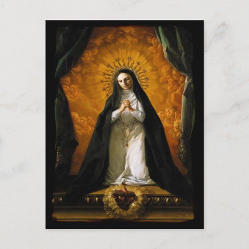 Saint Margaret Mary Alacoque Heart _ Giaquinto Postcard