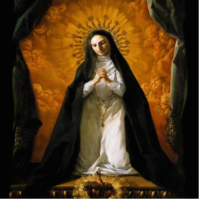 Saint Margaret Mary Alacoque Heart - Giaquinto Statuette (Front)