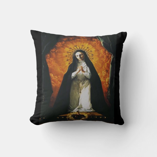 Saint Margaret Mary Alacoque Throw Pillow (Front)