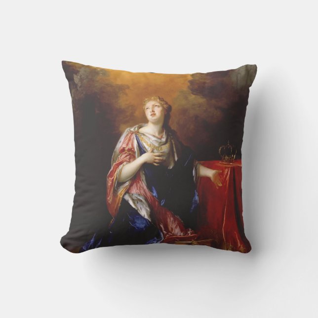Saint Margaret of Scotland Throw Pillow (Front)