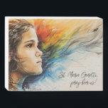 Saint Maria Goretti Gift Plaque<br><div class="desc">This plaque features the image of the young saint,  Maria Goretti,  along with the words Saint Maria Goretti,  pray for us!.  This makes a perfect gift for baptism,  first communion,  confirmation,  or any occasion. This image can be used on other products also.</div>