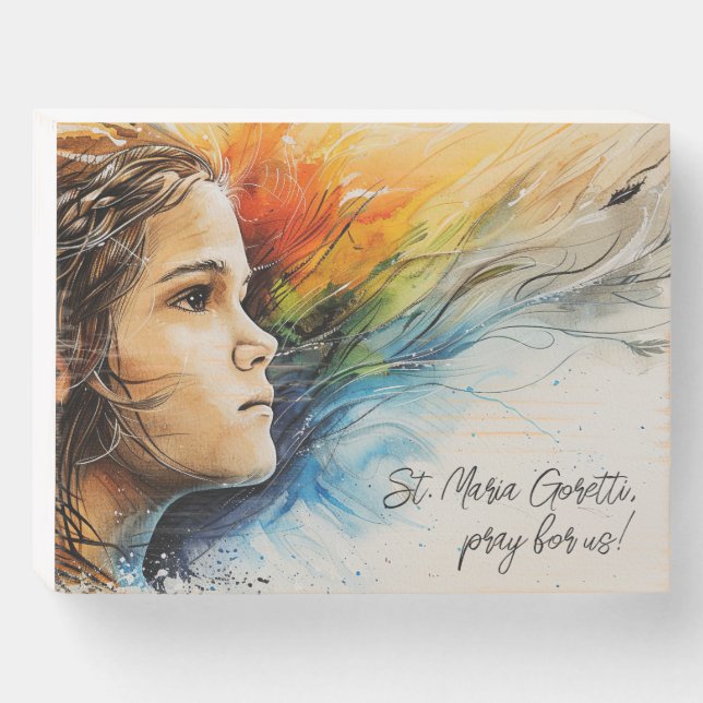 Saint Maria Goretti Gift Plaque (Front Horizontal)