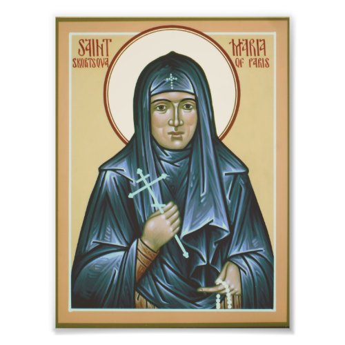 Saint Maria of Paris Icon Print
