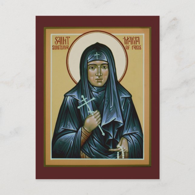 Saint Maria of Paris Prayer Card (Front)