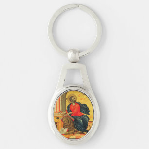 Saint Mark the Evangelist orthodox icon Keychain
