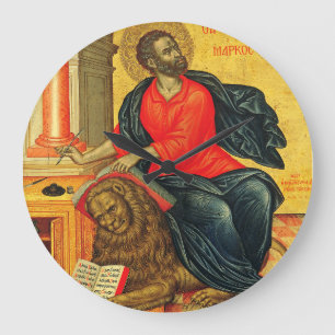 Saint Mark the Evangelist orthodox icon Large Clock