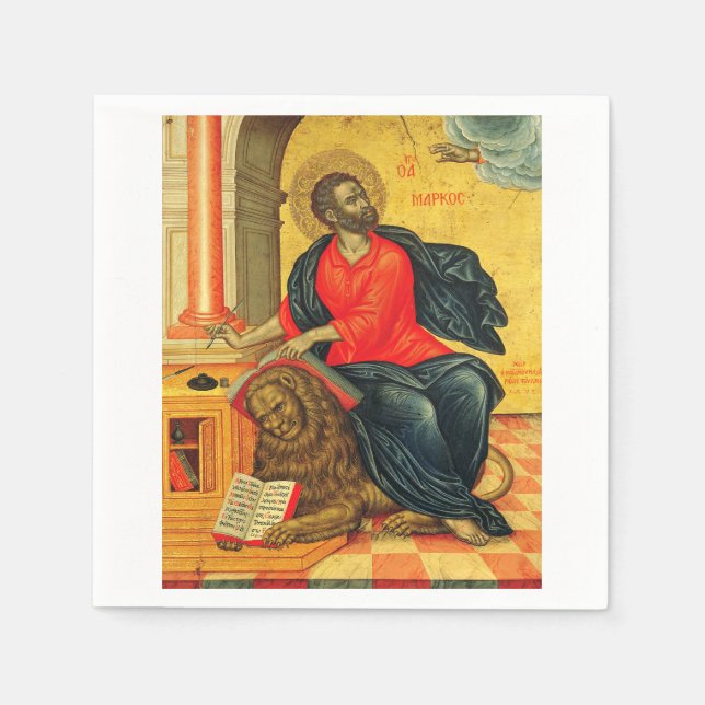 Saint Mark the Evangelist orthodox icon Napkins (Front)