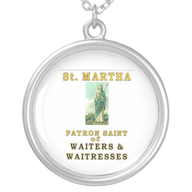 SAINT MARTHA SILVER PLATED NECKLACE (Front)