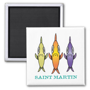 Saint Martin 3-Fishes Magnet