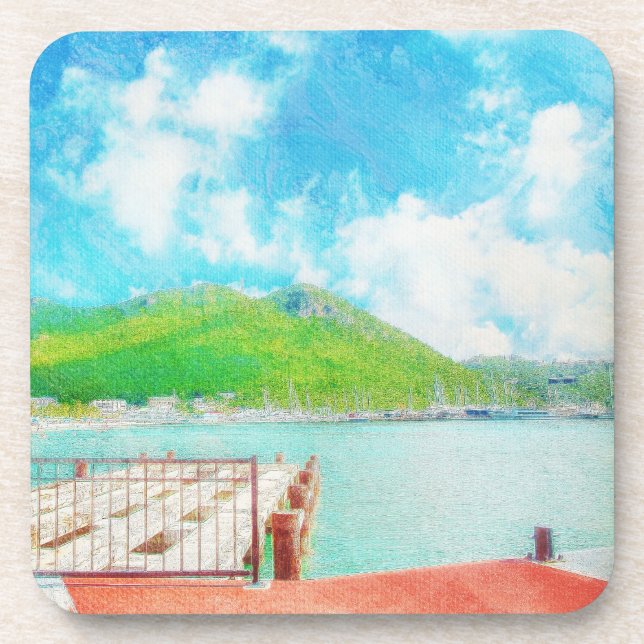 Saint Martin Beverage Coaster (Front)