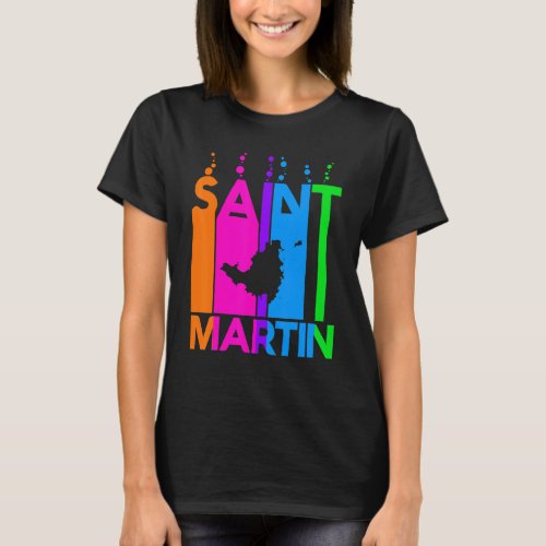 Saint Martin Colorful Bubbles T_Shirt