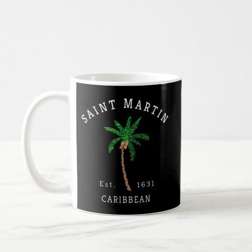 Saint Martin Colorful Caribbean Palm Tree Novelty Coffee Mug