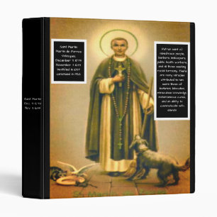 Saint Martin de Porres 3 Ring Binder