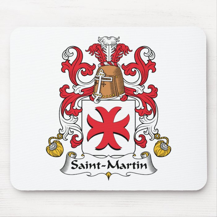Saint Martin Family Crest Mouse Mats