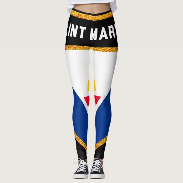 Saint Martin Flag Leggings (Front)