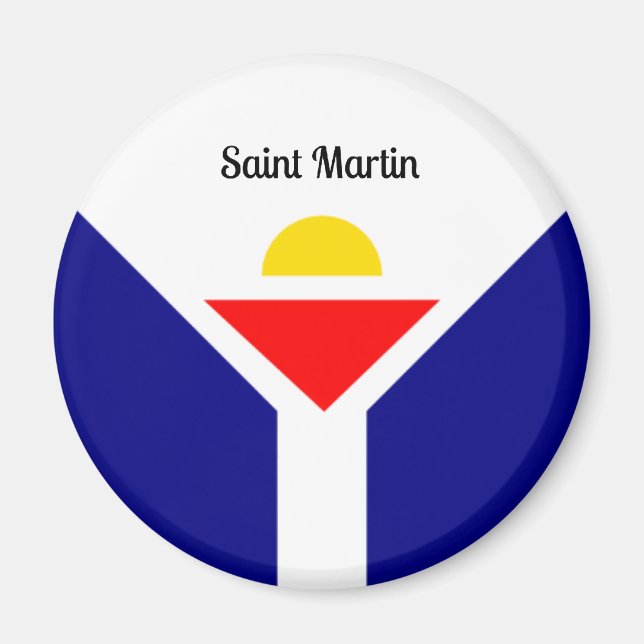 Saint Martin Flag Magnet (Front)