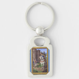 Saint Martin of Tours cutting his cloak in two Keychain