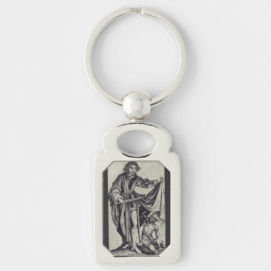 Saint Martin of Tours Engraving Art Keychain