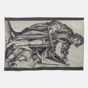Saint Martin of Tours Engraving Art Kitchen Towel