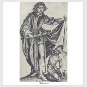 Saint Martin of Tours Engraving Art Sticker