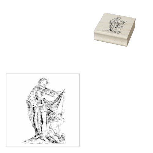 Saint Martin with a Beggar   Rubber Stamp