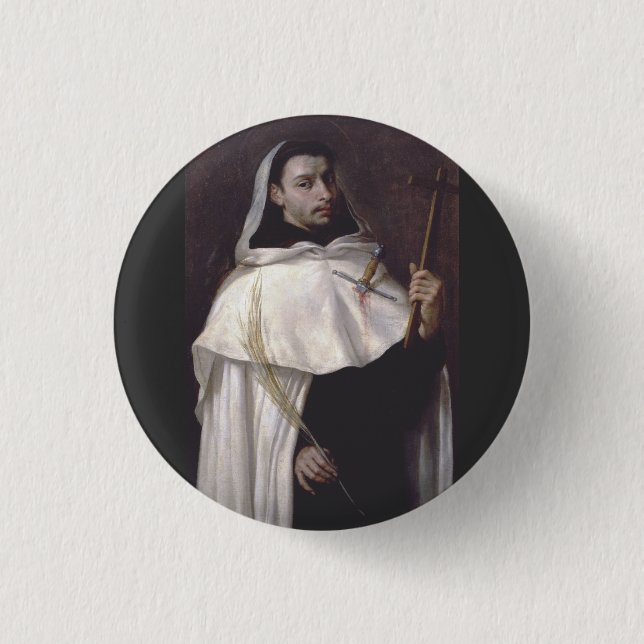 Saint Martyr Angelus of Jerusalem Button (Front)