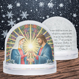Saint Mary, Heart of Light, Biblical Art / Quote Snow Globe