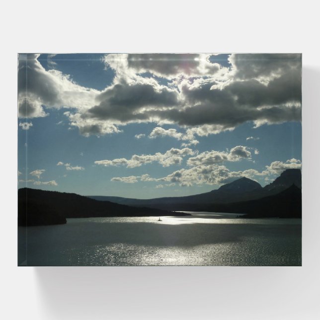 Saint Mary Lake I at Glacier National Park Paperweight (Front)