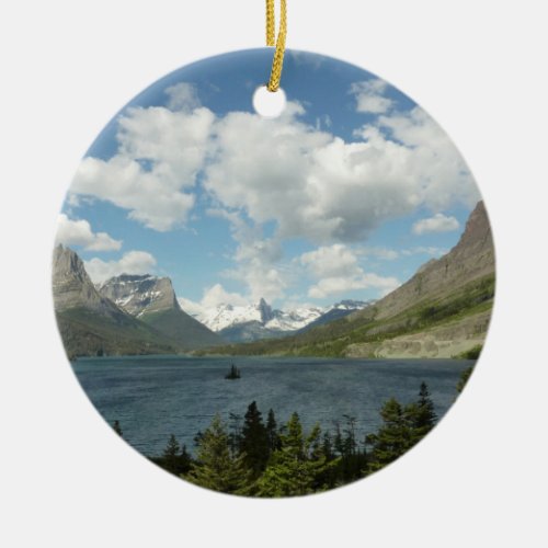 Saint Mary Lake II at Glacier National Park Ceramic Ornament